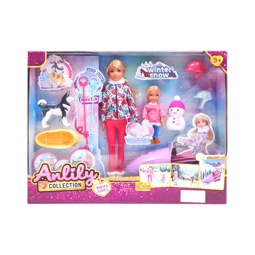 616008 ANLILY WINTER SNOW DOLL A.I Default Title - MamasJan Toys