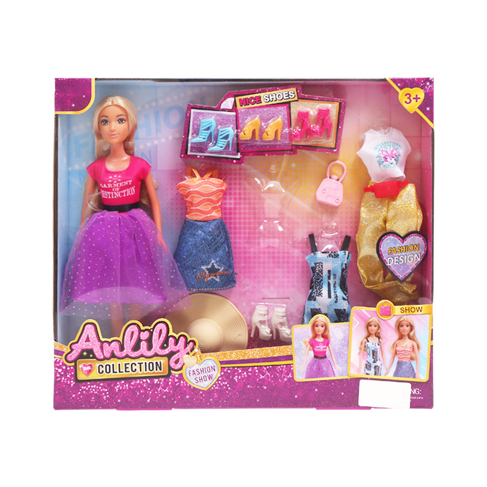 616086 ANLILY DOLL W-SHOES & DRESS A.I Default Title - MamasJan Toys