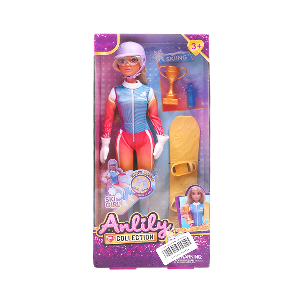 616186 ANLILY SNOW SKATING DOLL A.I Default Title - MamasJan Toys