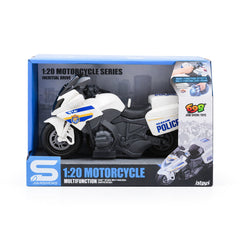 JS194C POLICE MOTORCYCLE WHITE IR Default Title - MamasJan Toys