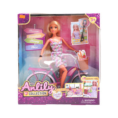 616265 ANLILY COLLECTION DOLL WITH CYCLE IR Default Title - MamasJan Toys