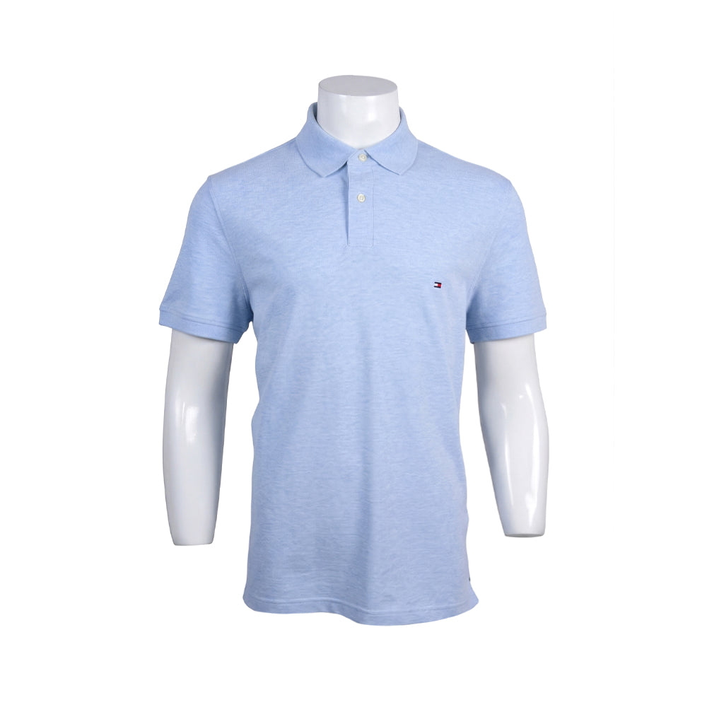 TH MEN S/S POLO SHIRT MW32346-429 L-BLU XL (IRS) S - MamasJan mens wear