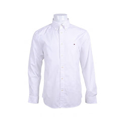 TH MEN L/S BUTTON DOWN SHIRT MW39988-100 WHT L (IR) Default Title - MamasJan mens wear