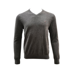 TH MEN L/S V-NECK SWEATER 7868327-030 GRY L (IRW) XL - MamasJan mens wear