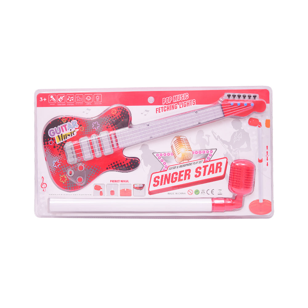818-33 MUSICAL GUITAR AND MIC A.I Default Title - MamasJan Toys