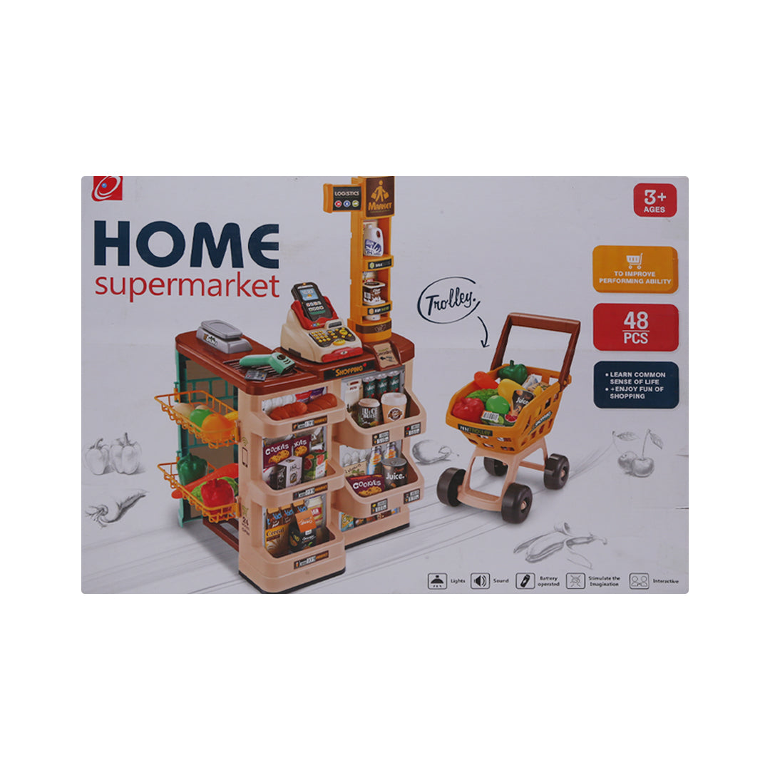 668-79 SUPERMARKET KITCHEN SET W-TROLLEY A.I Default Title - MamasJan Toys