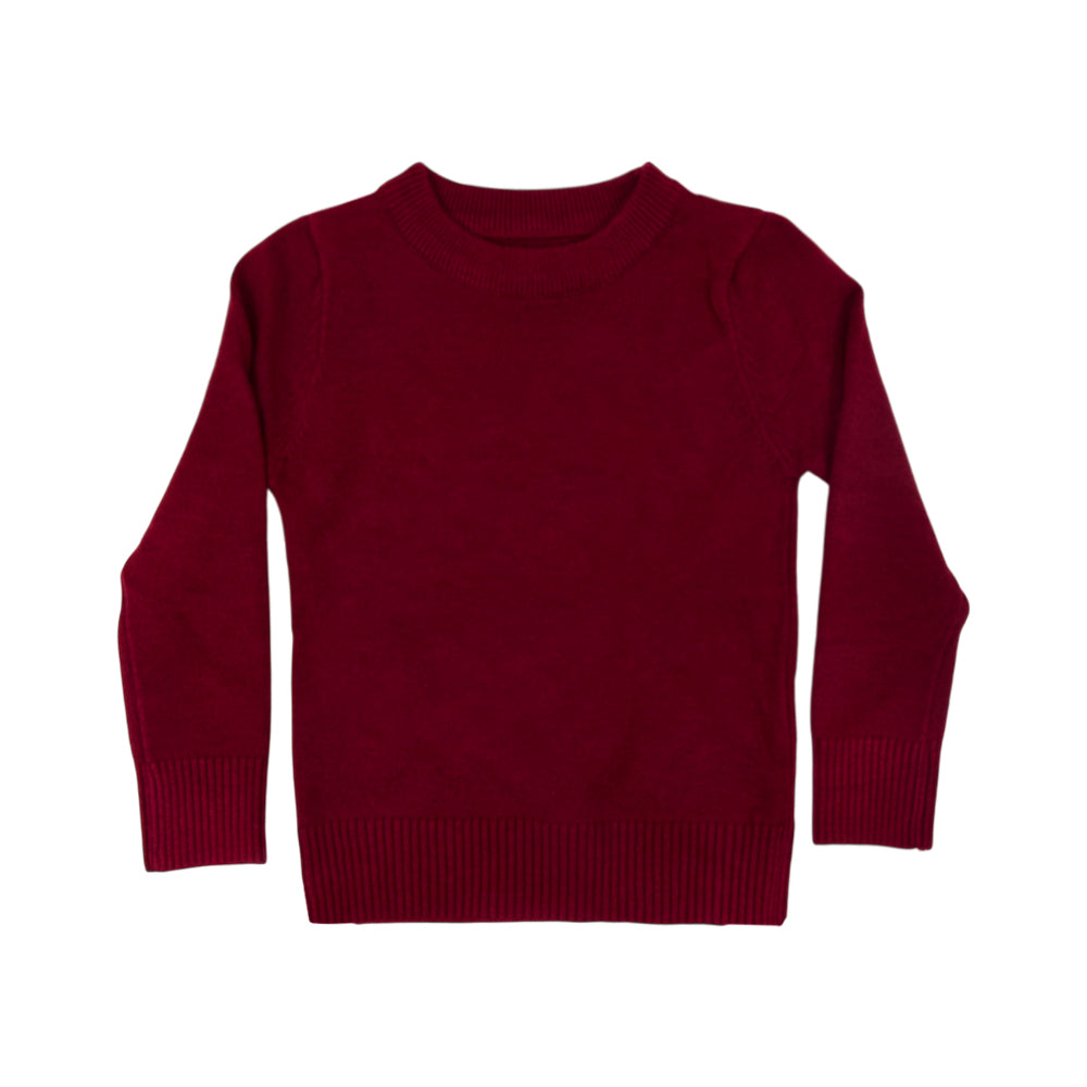 BOYS L/S ROUND NECK SWEATER MAROON IR-25 9-10 YEAR 2108-32 Default Title - MamasJan KidsWear