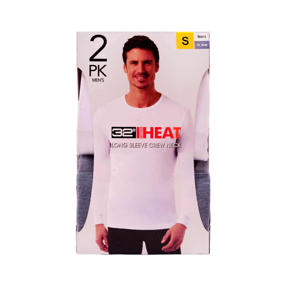MEN HEAT-32 WARMER SHIRT P-2 GRY/WHT S (IR) Default Title - MamasJan mens wear