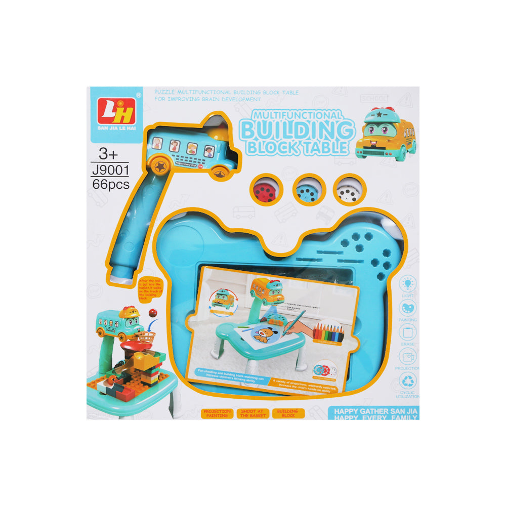 J9001 BO PROJECTOR W-66PCS BLOCKS BLUE A.I Default Title - MamasJan Toys