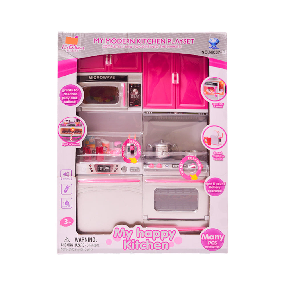 66037-3 KITCHEN SET PINK A.I Default Title - MamasJan Toys