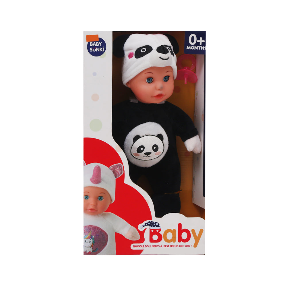 1807P MUSICAL PANDA BABY DOLL A.I Default Title - MamasJan Toys
