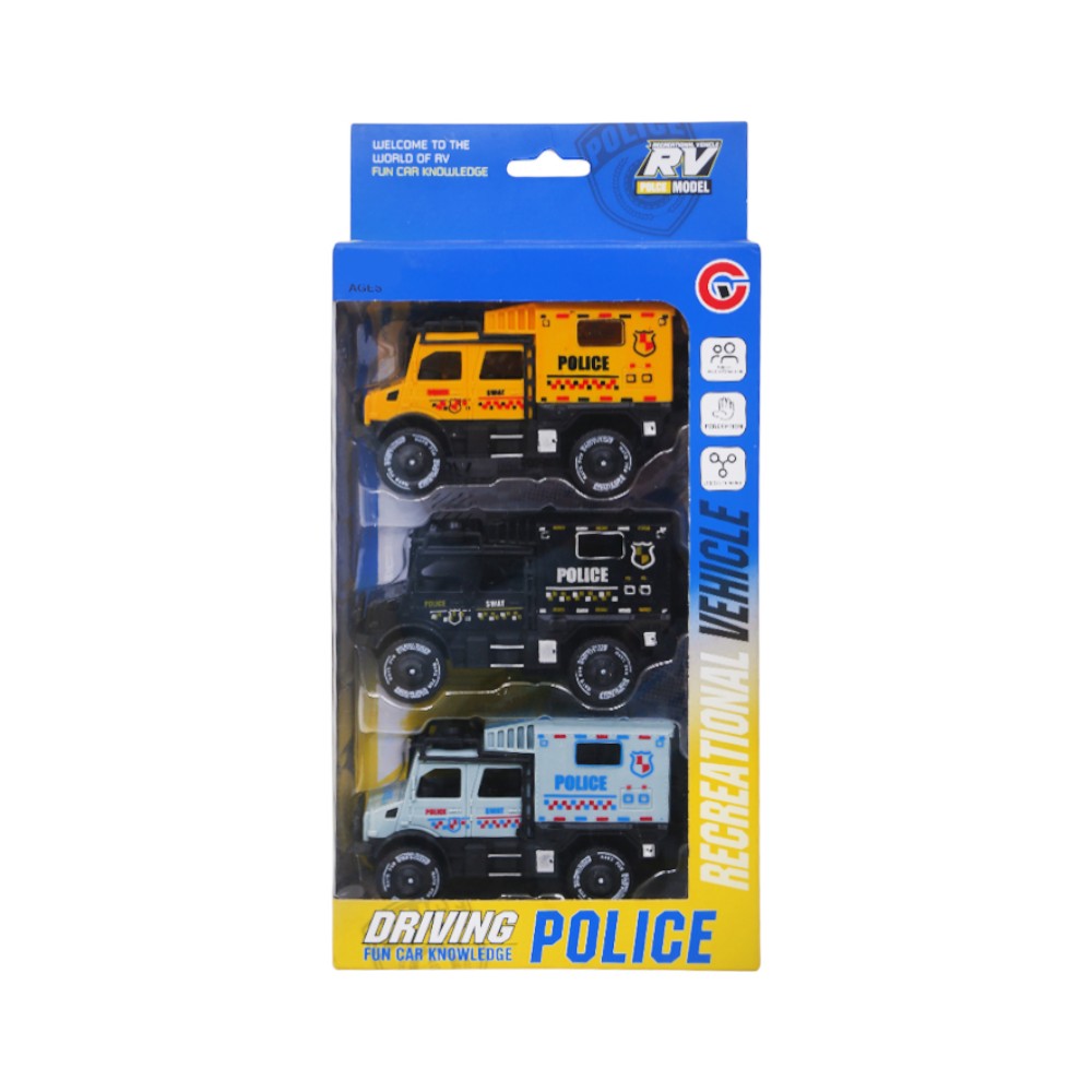 9896-30 POLICE TRUCK 3PCS A.I Default Title - MamasJan Toys
