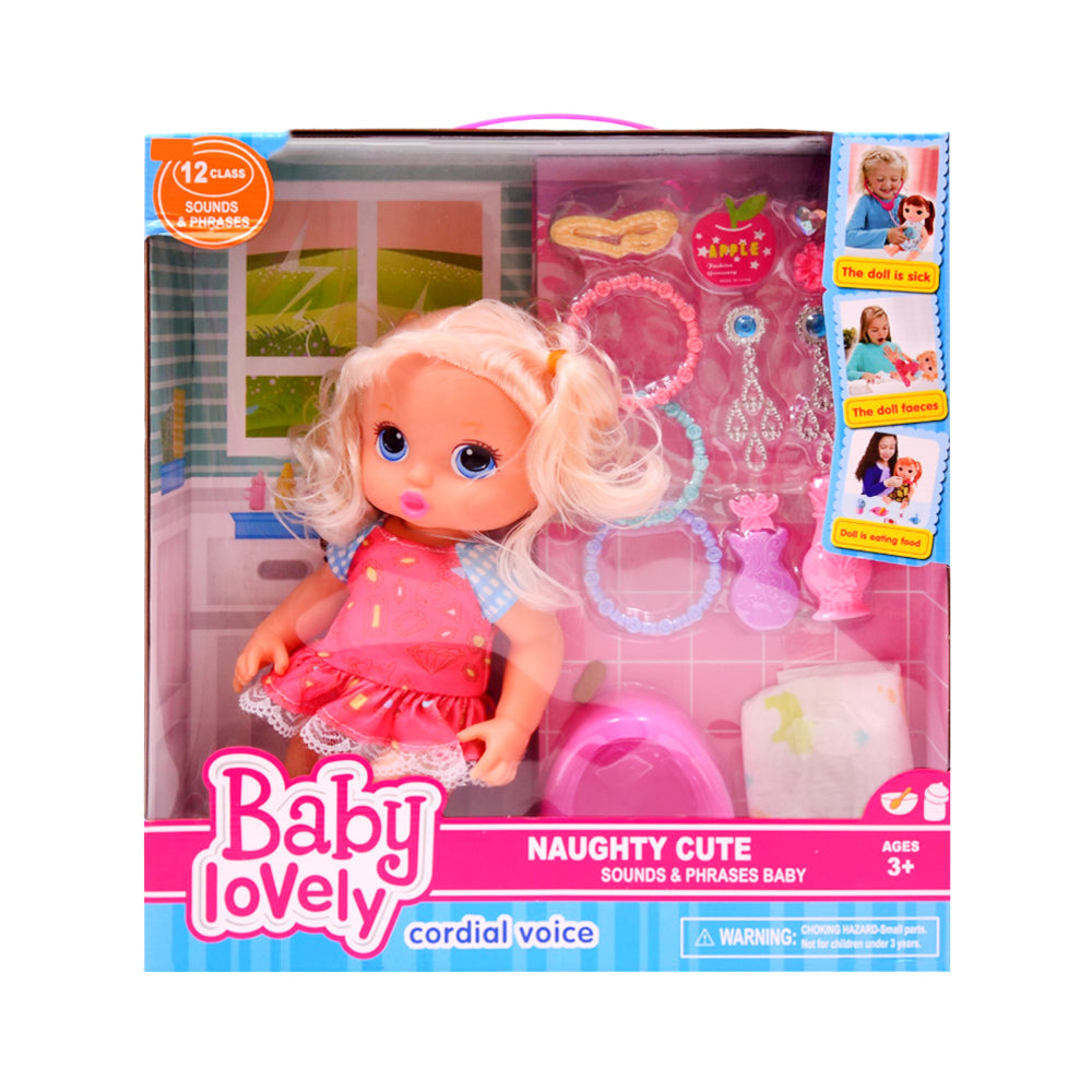 277-4 GIRL DOLL W-ACCESSORIES 12INCH A.I Default Title - MamasJan Toys