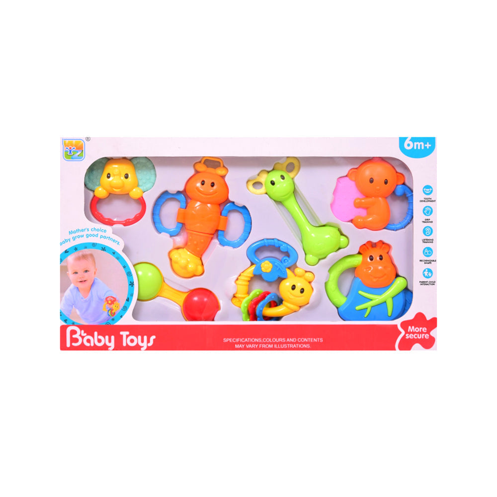 16807-1 BABY RATTLE SET 7PCS A.I Default Title - MamasJan Toys