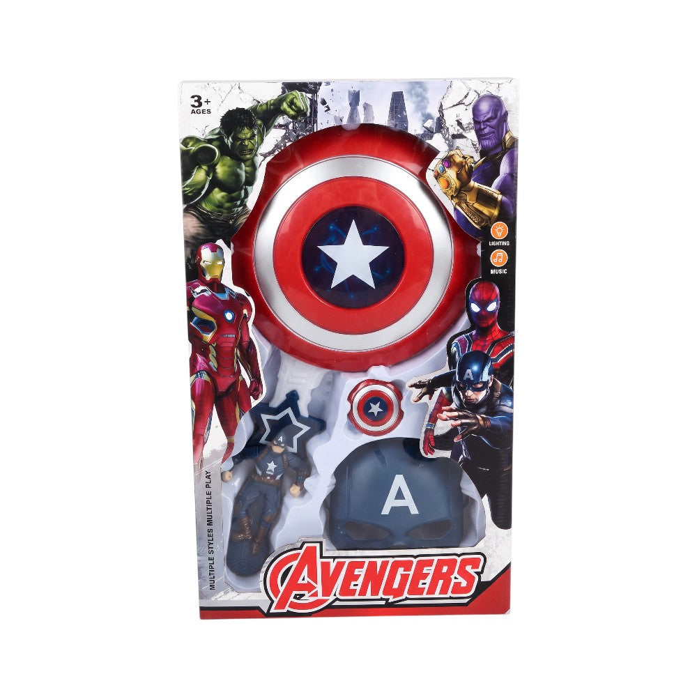 069-MD3 MUSICAL CAPTAIN-AMERICA WEAPON 3IN1 A.I Default Title - MamasJan Toys