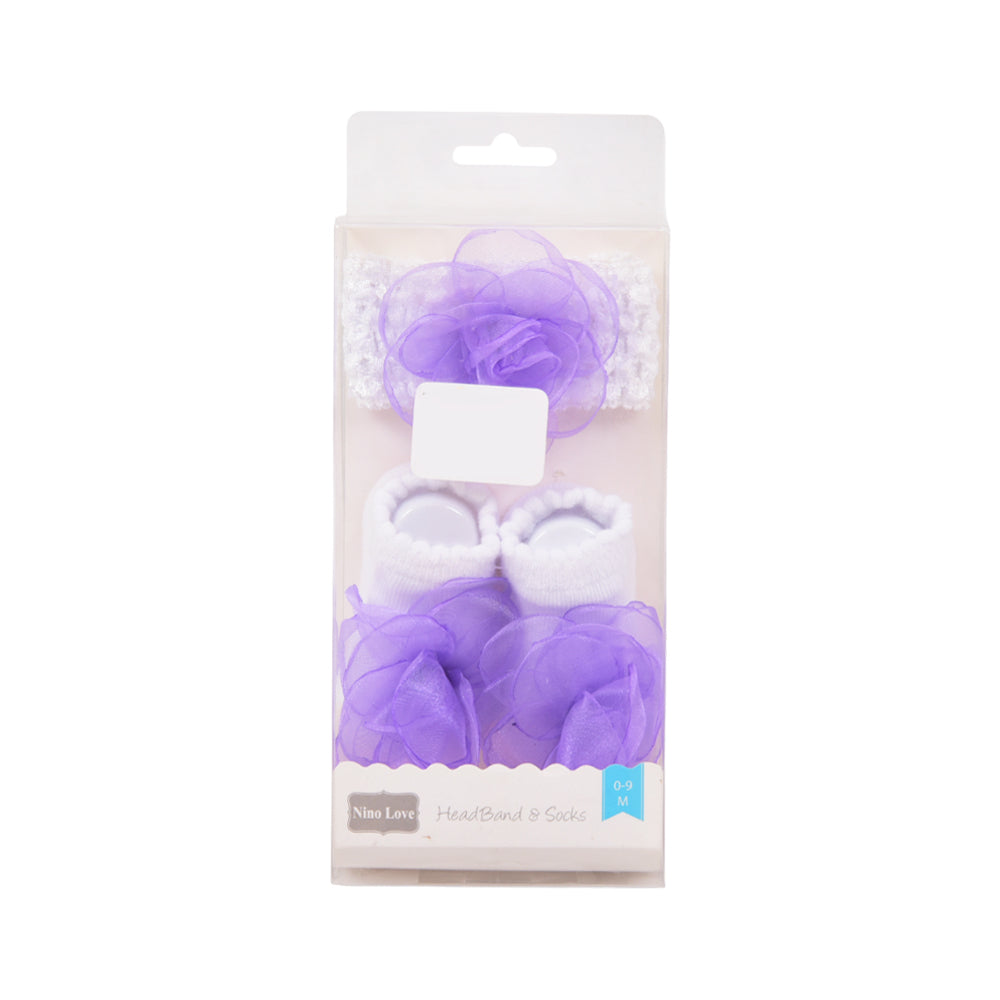 BABY HEADBAND W-1PAIR BOOTIES MZW-25 252 Default Title - MamasJan KidsWear
