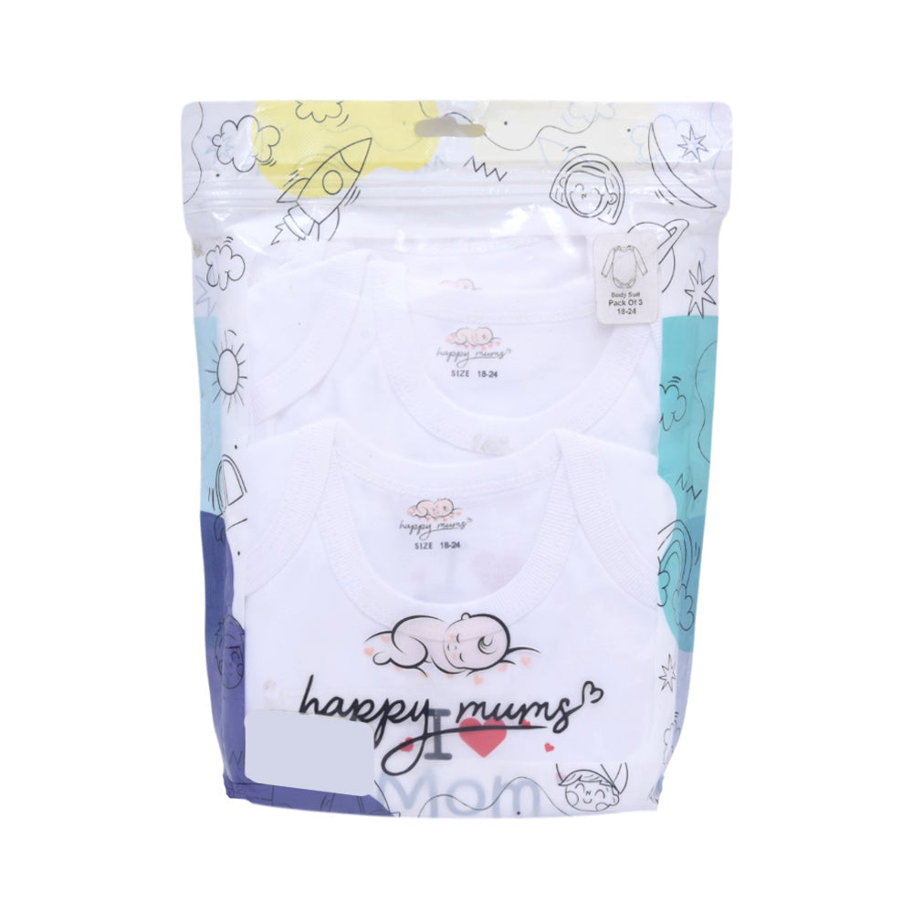 UNISEX L/S 3PC BODY SUIT MZW-25 18-24M D-740 Default Title - MamasJan KidsWear