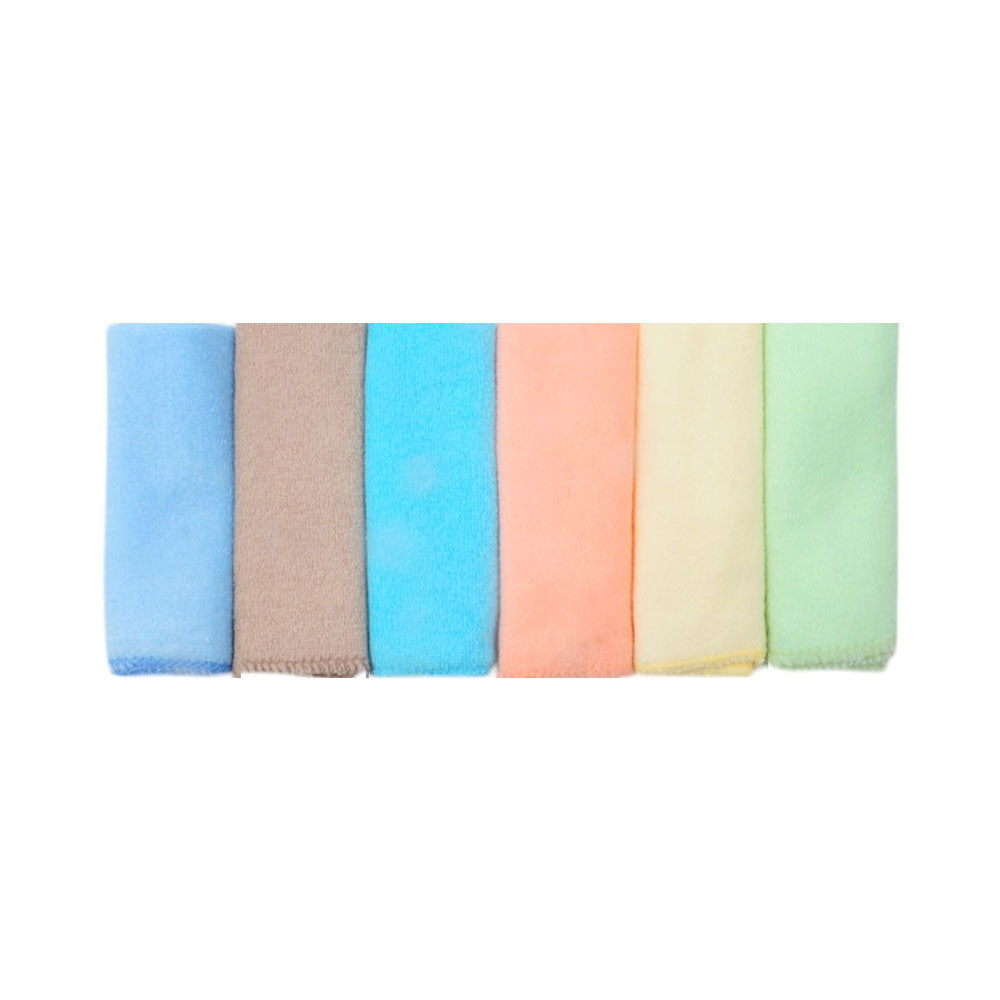 BABY FACE TOWEL PACK OF 6 PLAIN COLOR MZW-25 Default Title - MamasJan KidsWear