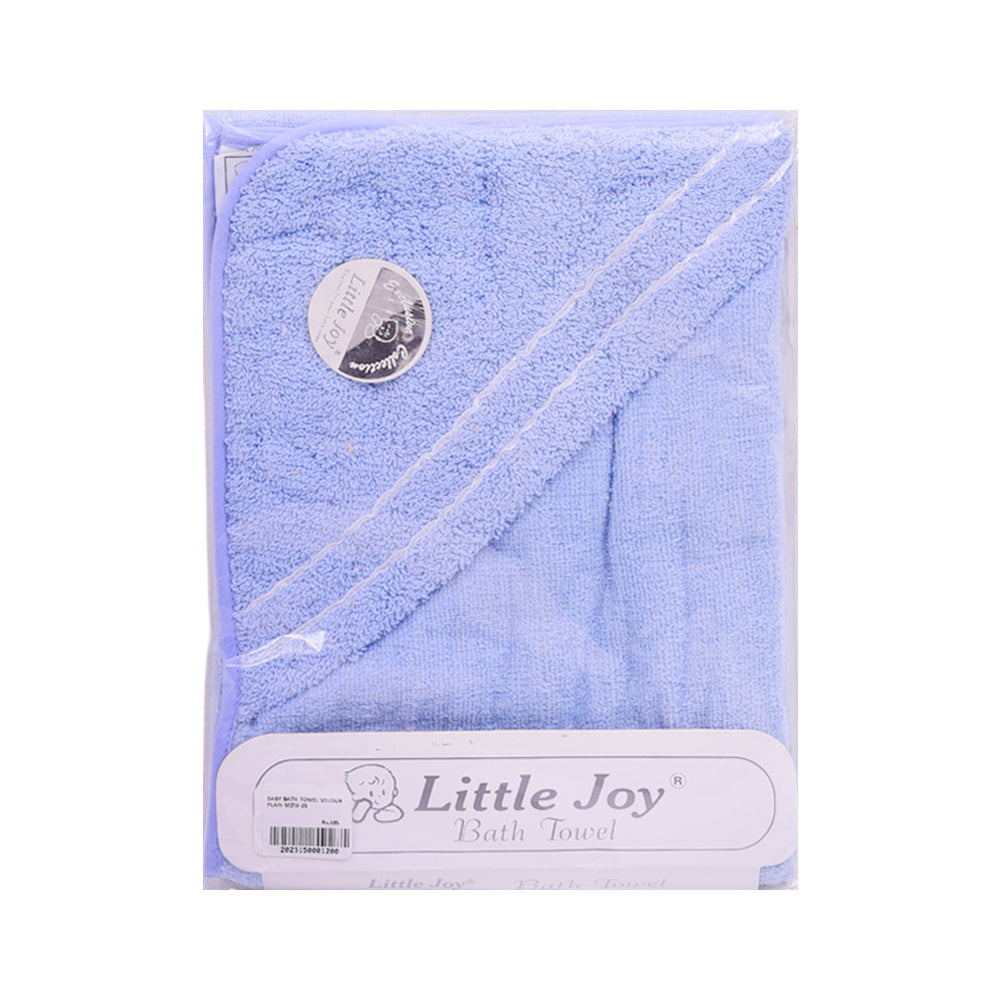 BABY BATH TOWEL VELOUR PLAIN MZW-25 Default Title - MamasJan KidsWear