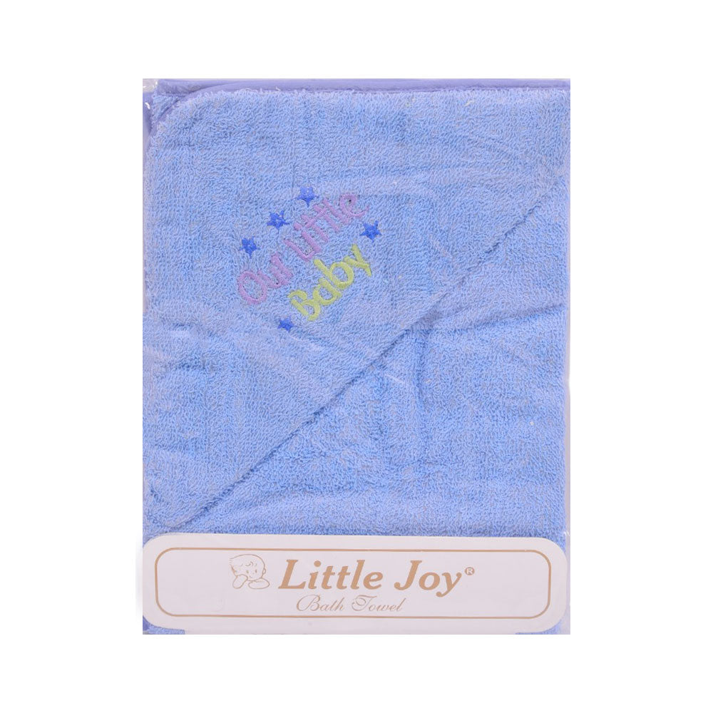 BABY BATH TOWEL PLAIN APPLIQUE MZW-25 Default Title - MamasJan KidsWear