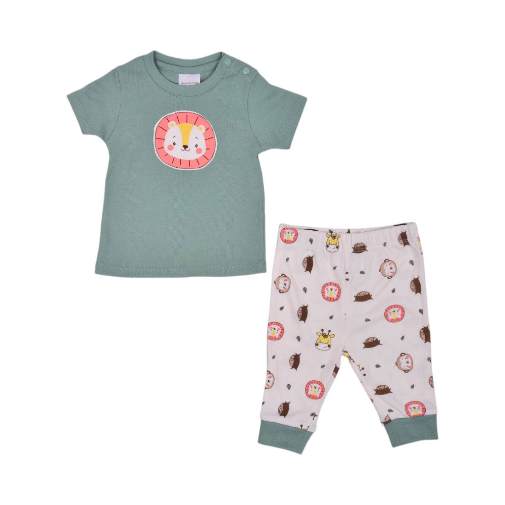 BOYS S/S 2PC PAJAMA SUIT MZW-25 0-3M 247-003 THAI Default Title - MamasJan KidsWear