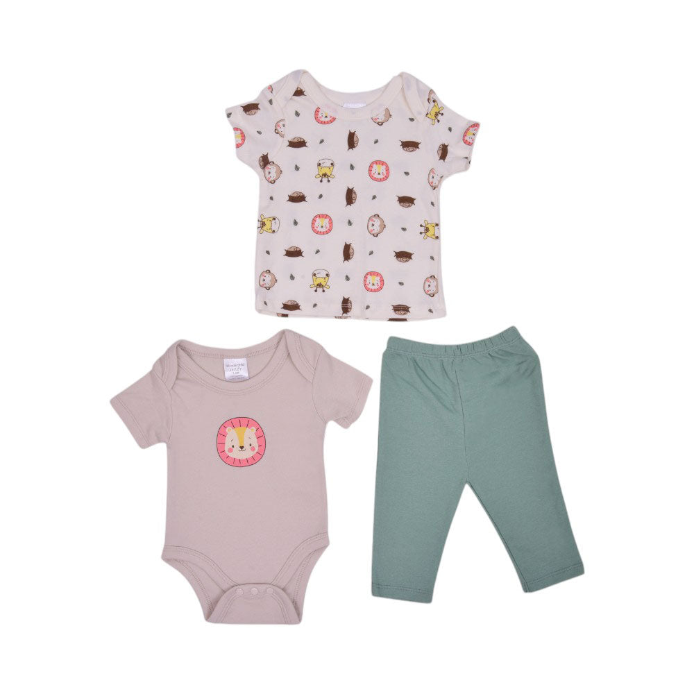 BOYS S/S 3PC PAJAMA SUIT MZW-25 3-6M 247-013 THAI Default Title - MamasJan KidsWear
