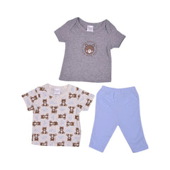 BOYS S/S 3PC PAJAMA SUIT MZW-25 0-3M 247-031 THAI Default Title - MamasJan KidsWear