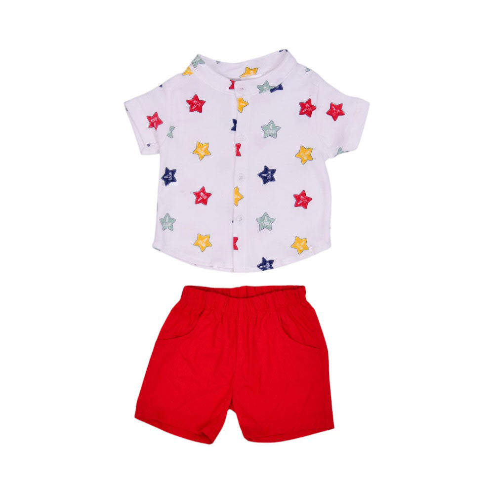 BOYS S/S 2PC KNICKER SUIT MZW-25 0-3M 247-045 THAI Default Title - MamasJan KidsWear