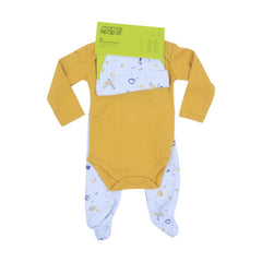 BOYS L/S 3PC PAJAMA SUIT L/W MZS-25 3-6M M&P001 Default Title - MamasJan KidsWear