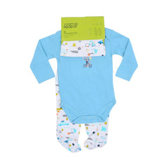 BOYS L/S 3PC PAJAMA SUIT L/W MZS-25 3-6M M&P004 Default Title - MamasJan KidsWear