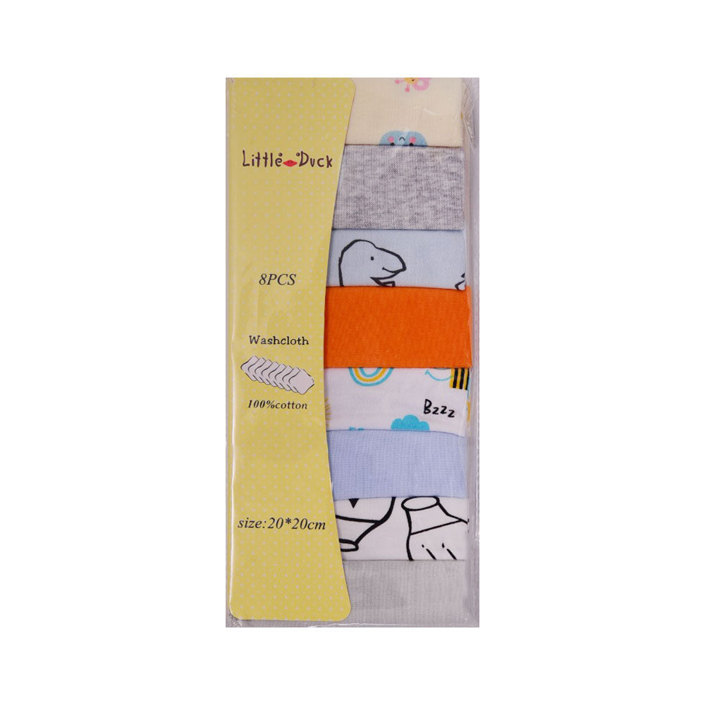 BABY 8PC FACE TOWEL MEDIUM MZS-25 029B Default Title - MamasJan KidsWear