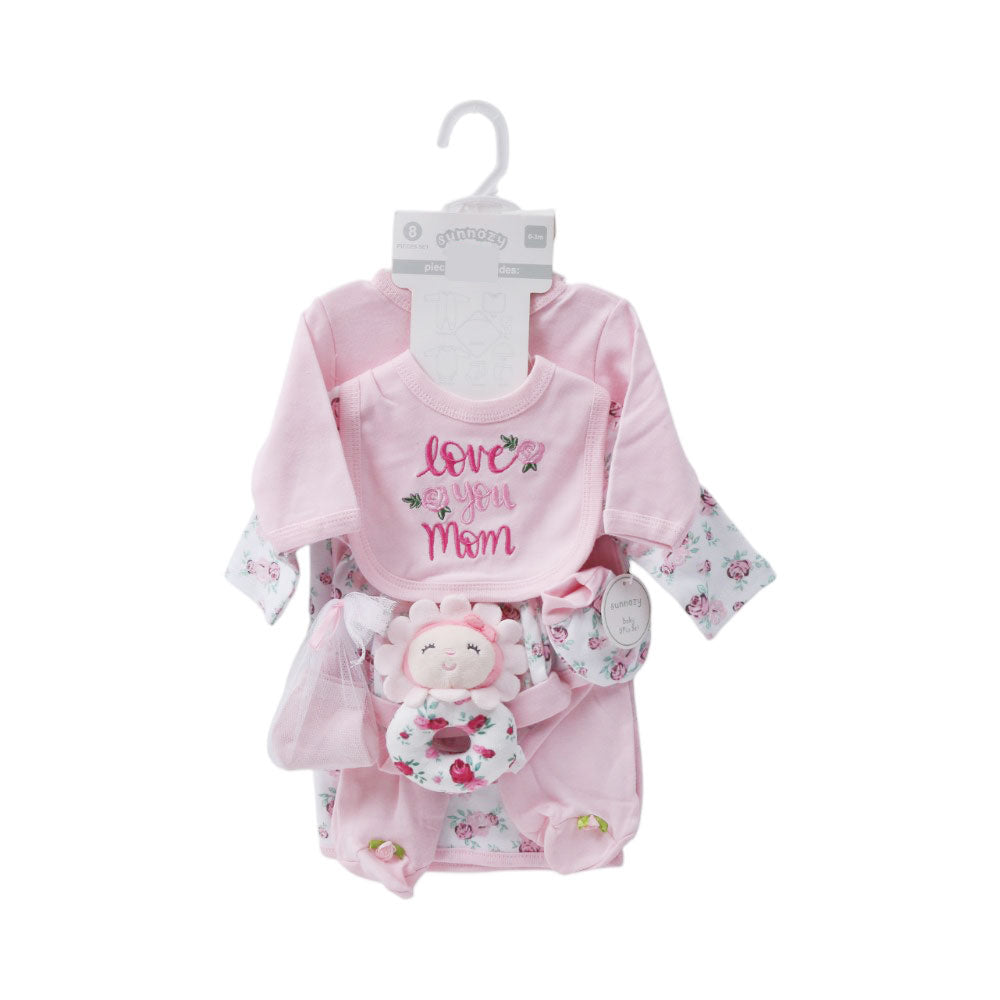 BABY 8PC GIFT SET HANGER MZS-25 0-3M S9304 Default Title - MamasJan KidsWear
