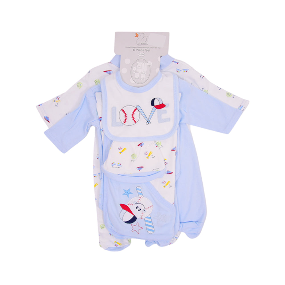BABY 6PC GIFT SET HANGER MZS-25 3-6M S6307 Default Title - MamasJan KidsWear