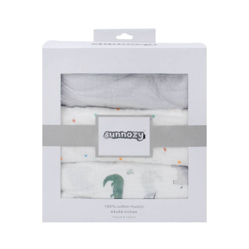 BABY 3PC WRAPPING SHEET COTTON MZS-25 MSL086GR Default Title - MamasJan KidsWear