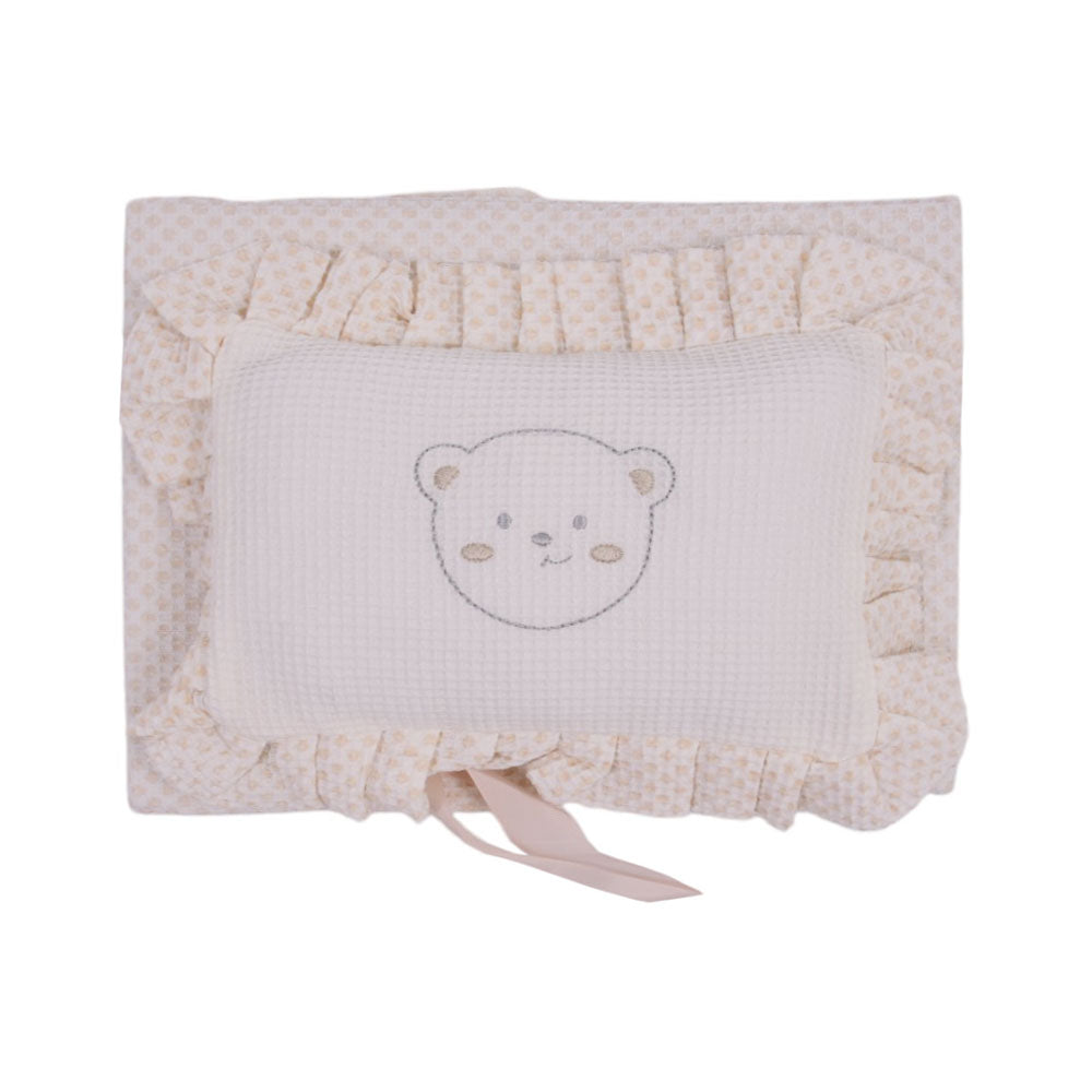 BABY 2PC PILLOW SHEET MZS-25 GF09-CR Default Title - MamasJan KidsWear