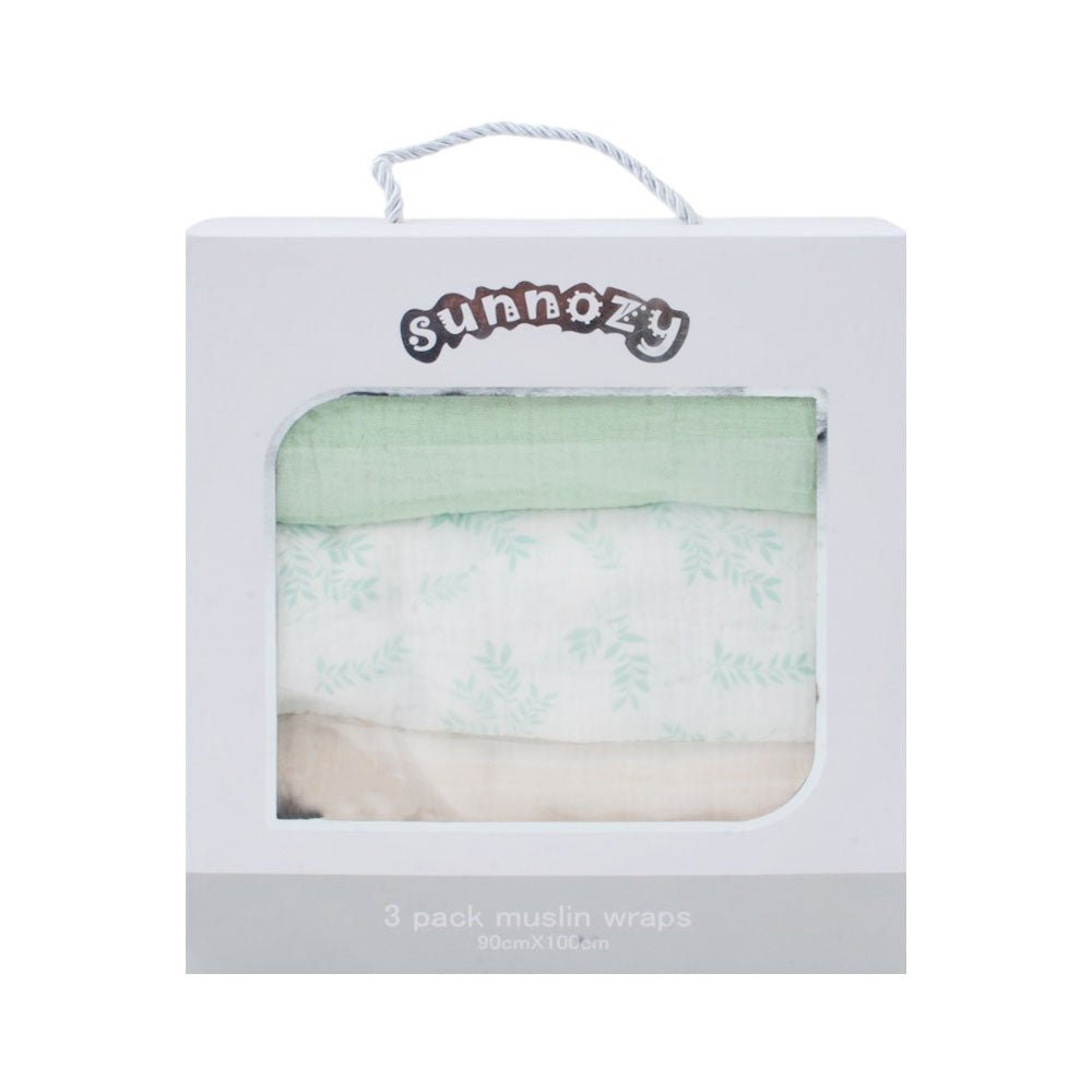 BABY 3PC WRAPPING SHEET COTTON 90X100 MZS-25 MSL06A Default Title - MamasJan KidsWear