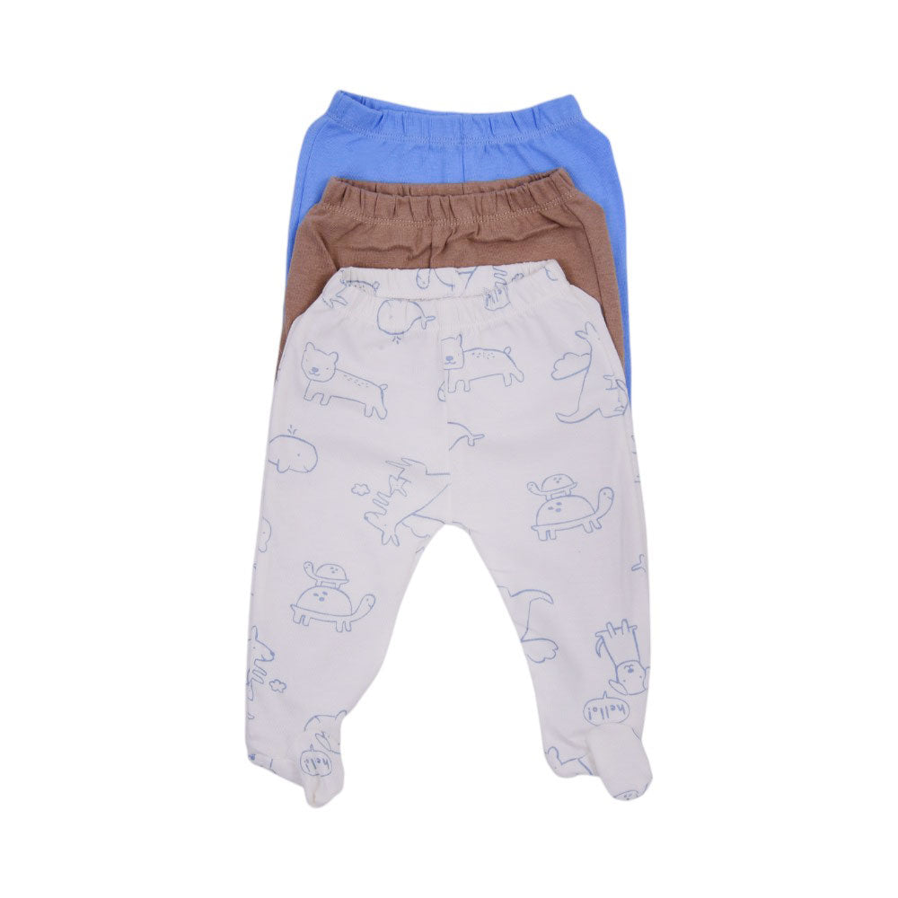 BABY 3PC PAJAMA W-SOCKS MZS-25 0-3M M037B Default Title - MamasJan KidsWear