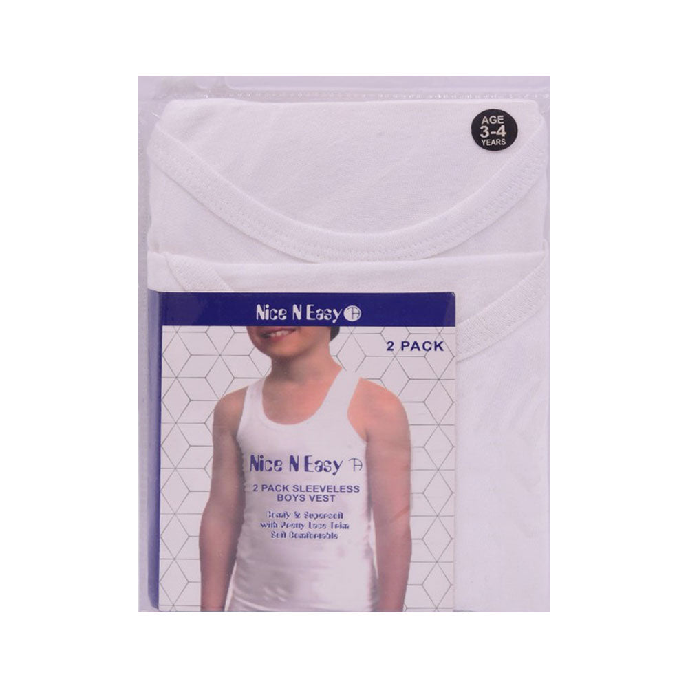 BOYS S/L 2PC VEST NICE & EASY MZS-25 3-4 YEAR HC01 Default Title - MamasJan KidsWear