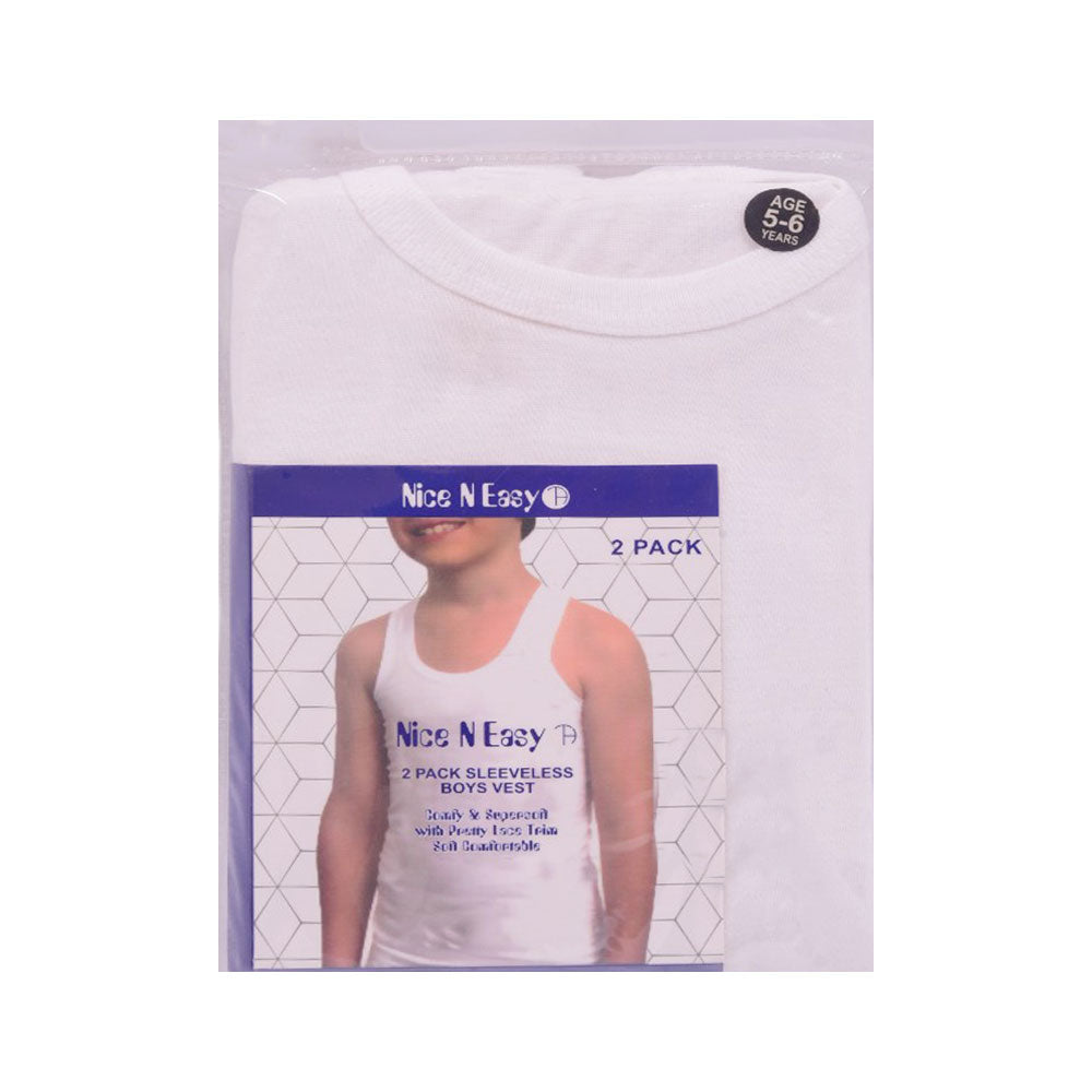 BOYS S/L 2PC VEST NICE & EASY MZS-25 5-6 YEAR HC01 Default Title - MamasJan KidsWear