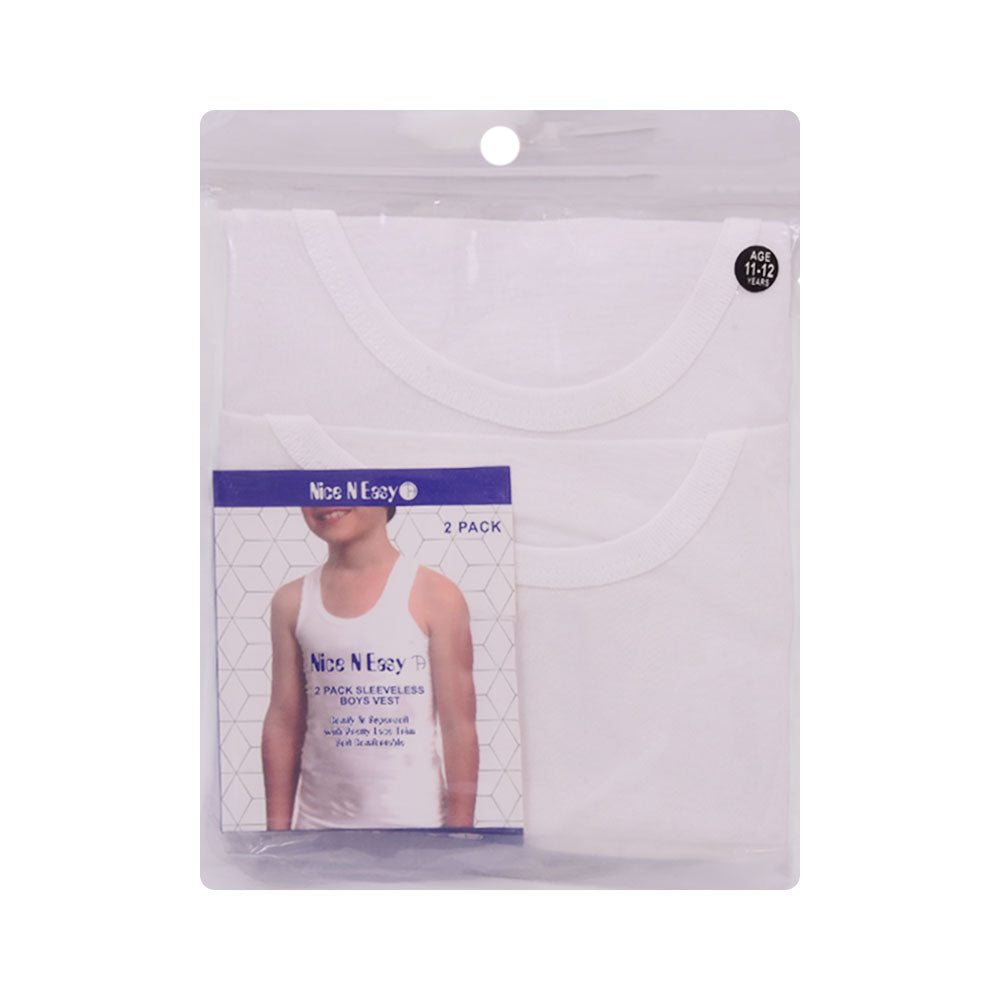 BOYS S/L 2PC VEST NICE & EASY MZS-25 11-12 YEAR HC01 Default Title - MamasJan KidsWear