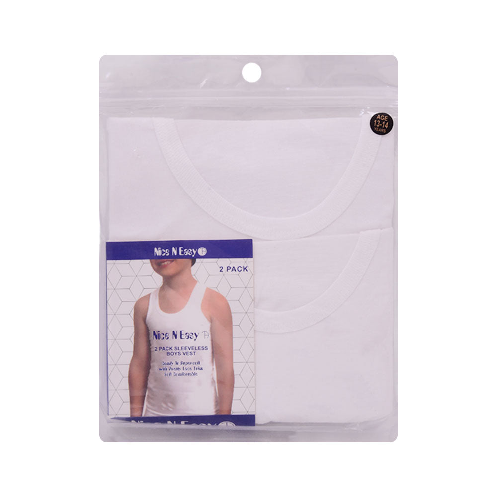 BOYS S/L 2PC VEST NICE & EASY MZS-25 13-14 YEAR HC01 Default Title - MamasJan KidsWear