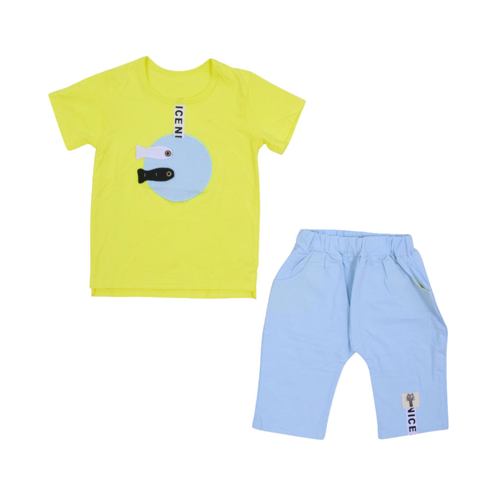 BOYS S/S 2PC L/W KNICKER SUIT MZS-25 12-18M 02 W/G Default Title - MamasJan KidsWear