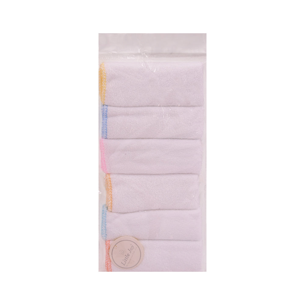 BABY FACE TOWEL PACK OF 6 WHITE MZS-25 Default Title - MamasJan KidsWear