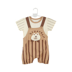 BOYS S/S 2PC ROMPER MZS-25 6-9M P02 W.G Default Title - MamasJan KidsWear