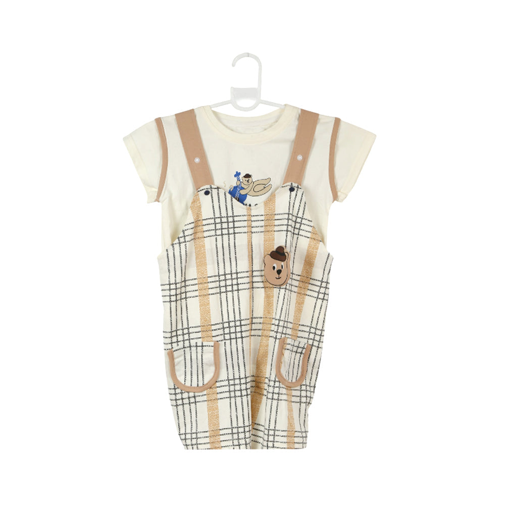 BOYS S/S 2PC ROMPER MZS-25 6-9M P07 W.G Default Title - MamasJan KidsWear