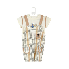 BOYS S/S 2PC ROMPER MZS-25 6-9M P07 W.G Default Title - MamasJan KidsWear