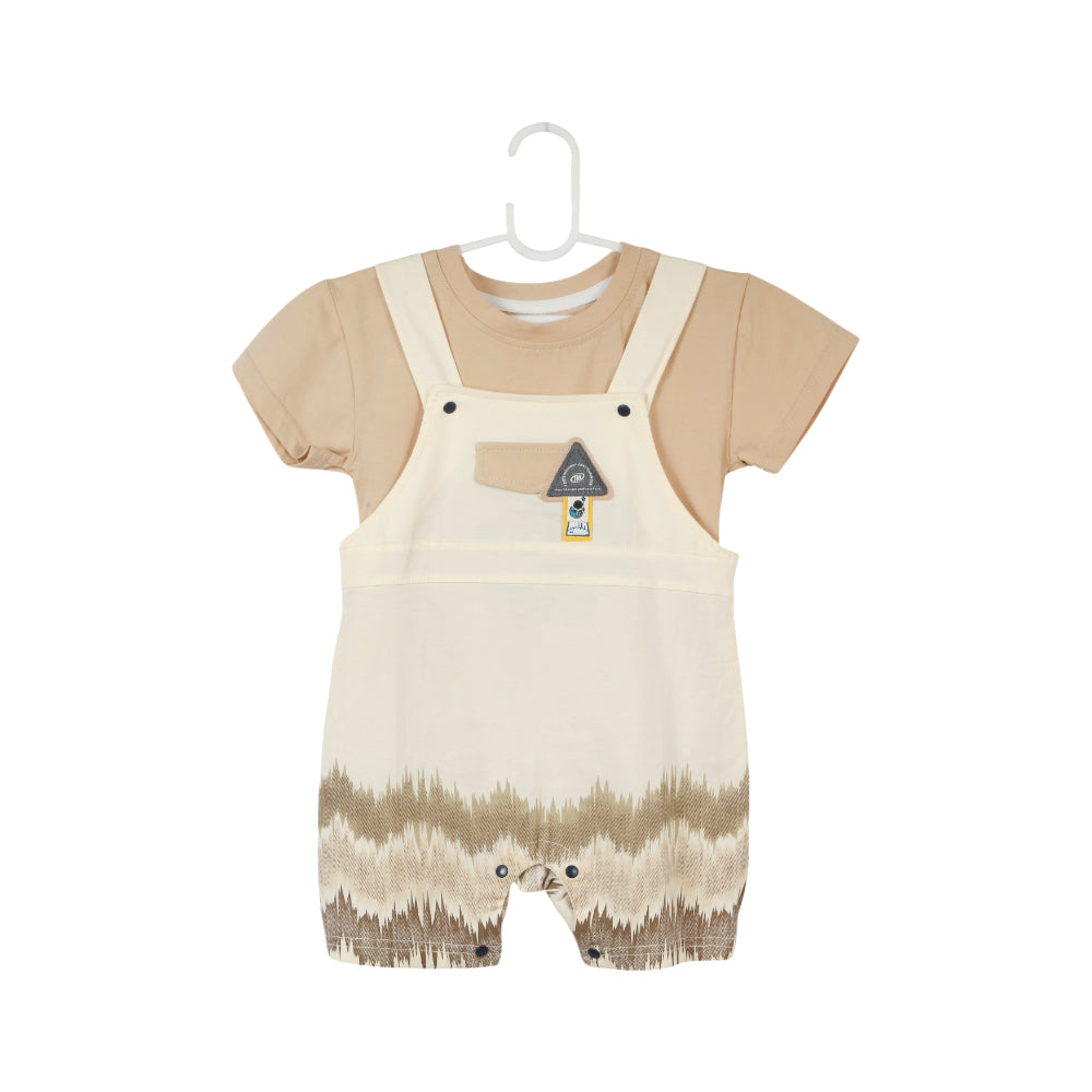 BOYS S/S 2PC ROMPER MZS-25 3-6M P010 W.G Default Title - MamasJan KidsWear