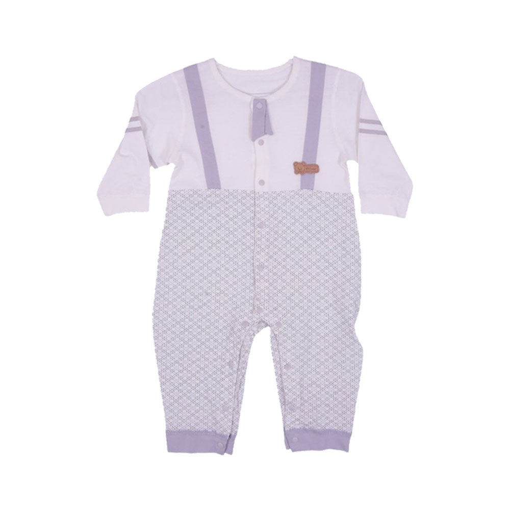 BOYS L/S ROMPER MZS-25 6-9M B13 W.G Default Title - MamasJan KidsWear