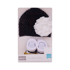 BABY CAP WITH 1 PAIR BOOTIES 7524 Default Title - MamasJan KidsWear