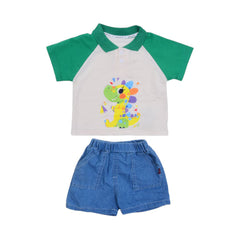 BOY S/S 2PC KNICKER SUIT MZS-25 12-18M BS-3 W/G Default Title - MamasJan KidsWear